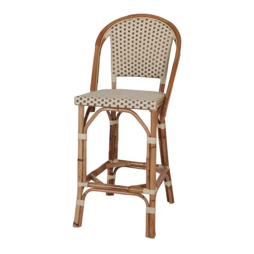 Nouvel Arrivage Tabouret haut en rotin avec un style bistrot – modèle 080 – beige – MWlab
