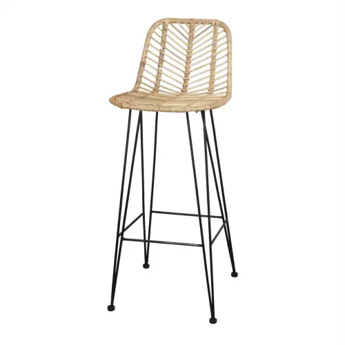 Tabouret haut en rotin avec un style nordique - modèle 077 - naturel - MWlab Must-Have