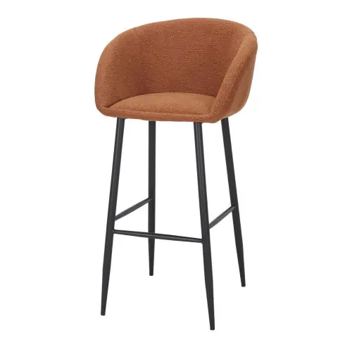 Tabouret haut tapissé avec un style contemporain - modèle 063 - citrouille - MWlab Satisfait Ou Remboursé