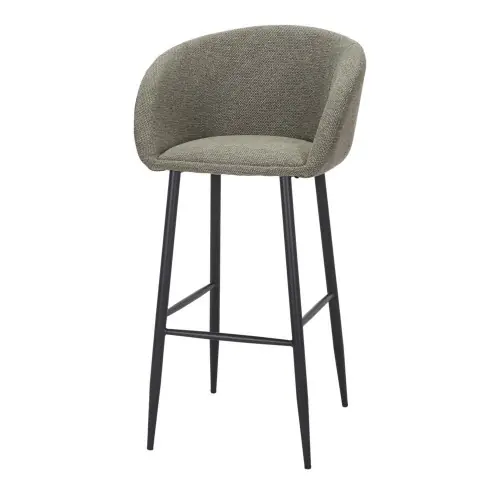 Haute Qualité Tabouret haut tapissé avec un style contemporain - modèle 063 - vert olive - MWlab