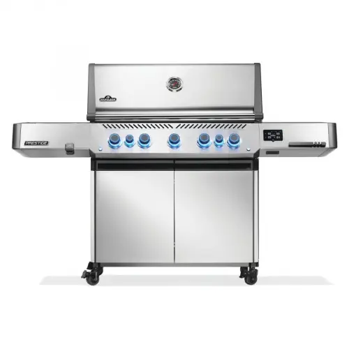 Meilleur Choix Barbecue à gaz connecté – Prestige 665 RSIB – 5 brûleurs principaux – surface de cuisson 94x46cm inox – Wi-Fi et Bluetooth – Napoléon