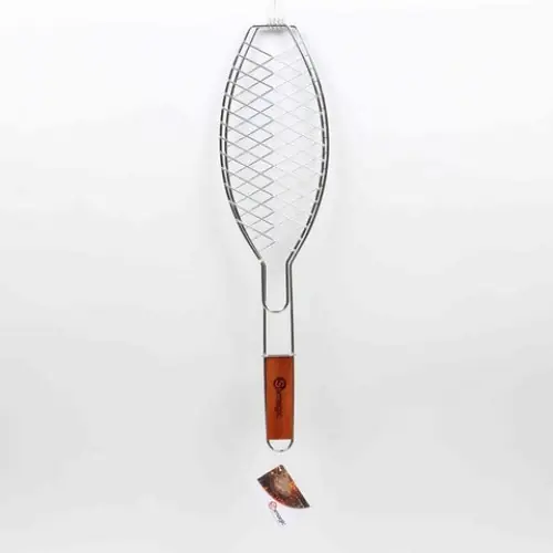 Acheter Direct Grille poisson à manche bois l.13,3 x L.55 - Naterial