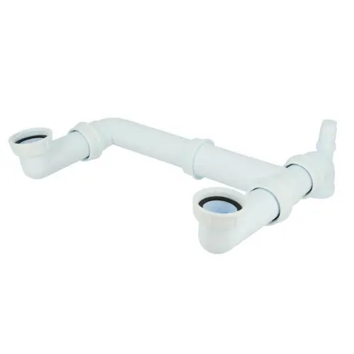 Siphon pour évier 2 cuves, Diam.1 1/2 (40mm), NICOLL – NICOLL Pas Cher