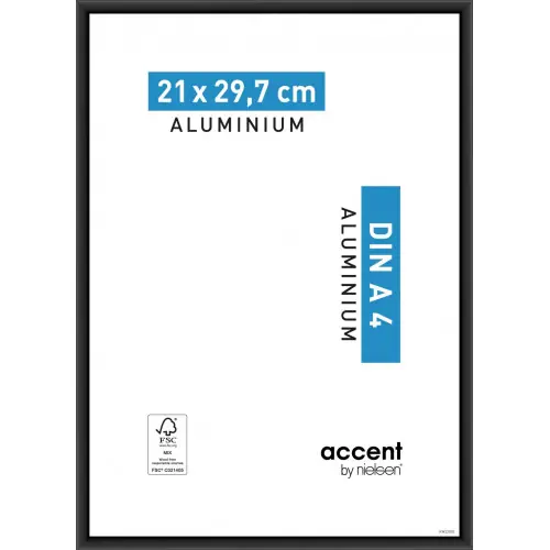 Cadre Accent, 21 x 29.7 cm, noir - NIELSEN Vente Flash