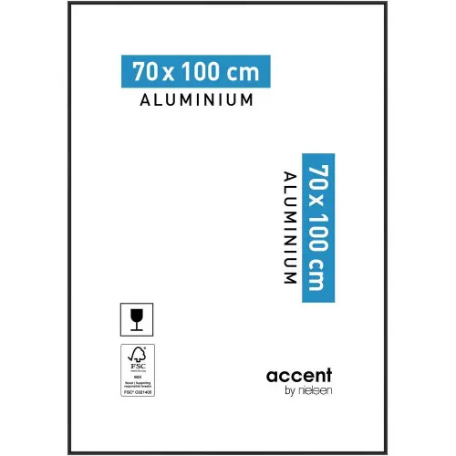 Cadre Accent, H.100 x l.70 cm, aluminium noir, NIELSEN - NIELSEN Achetez Aujourd'hui