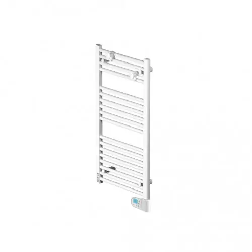 Dernier Modèle Radiateur sèche-serviettes – FLO BAIN II – fluide – 750W – 50x140x12,2 cm – programmable – 2 patères incluses – blanc – Noirot