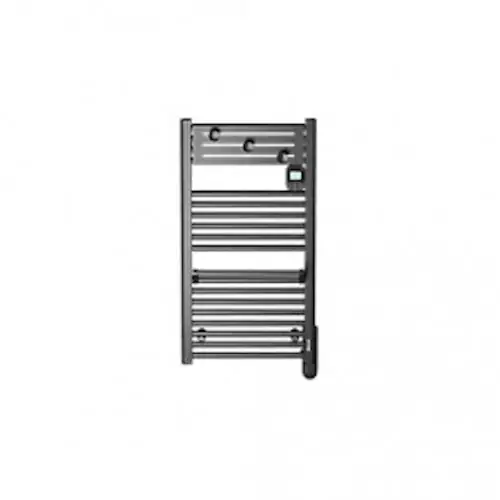 Sèche-serviettes électrique à inertie fluide – Actibain 750 W – tubes ronds – thermostat électronique – noir – Noirot Expédition Rapide