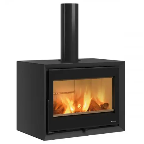 Prix Bas Poêle à bois Dante - 8,8 kW - Rdt 85,5% - B. 30 cm - Acier noir - Nordica extraflame