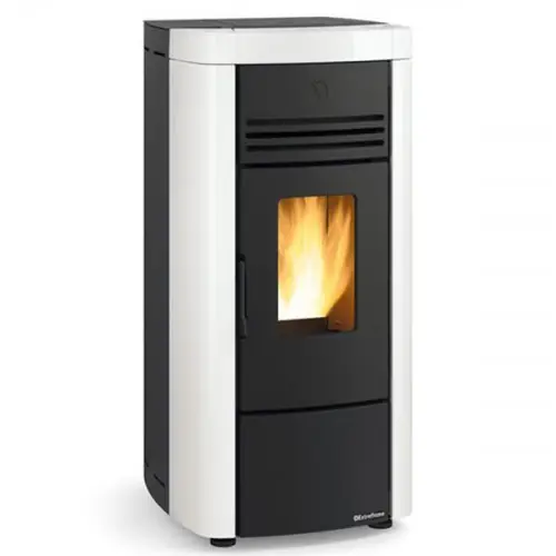 Prix Réduit Poêle à granulés Angela blanc- électronique 8 kW – Nordica extraflame