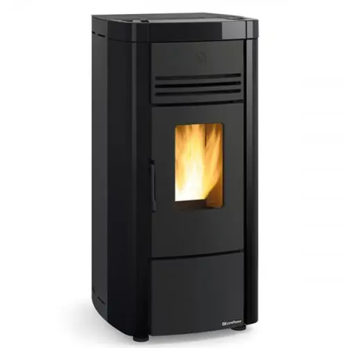 Solde Poêle à granulés Angela EVO étanche - 8 kW - Tél. - Noir + faïence - Nordica extraflame