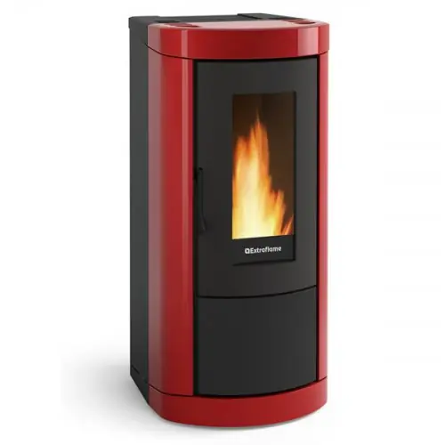 Offre Spéciale Poêle à granulés Mietta EVO - étanche - 8 kW - Bordeaux - Contrôlable à distance - Nordica extraflame