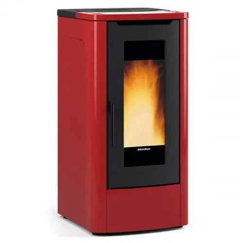 Poêle à granulés Teorema émaillé bordeaux - électronique 10 kW - Nordica extraflame Meilleur Prix