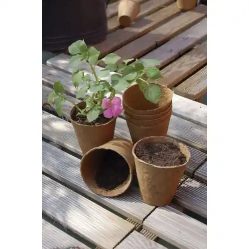 Meilleure Vente 24 Pots Ronds Fibre De Bois Et Tourbe Nortene - NORTENE