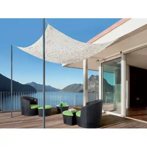 Achat Immédiat Filet d‘ombrage bicolore réversible « Sahara » – 3 x 4 m – Gris/Blanc – NORTENE