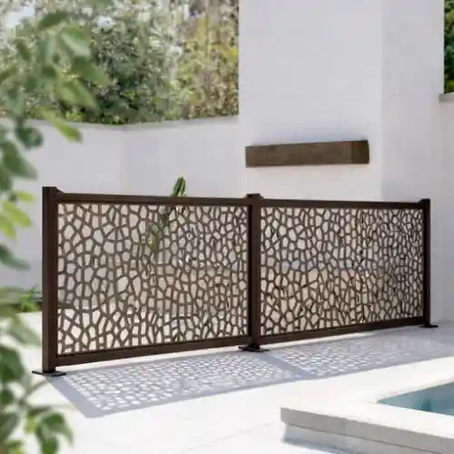 Panneau décoratif extérieur couleur taupe 1 x 2 m - polypropylène 100 % recyclé - NORTENE Offre Limitée