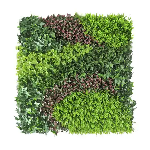 Livraison Express Panneau décoratif feuillage synthétique et motif zigzag COSTA - 1x1m - Vert - NORTENE