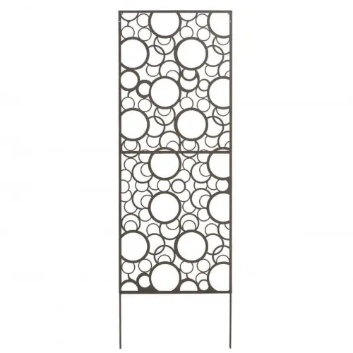 Super Prix Panneau métal avec motifs décoratifs/Ronds - 0,60 x 1,50 m - Brun vieilli - NORTENE