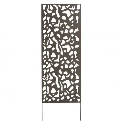 Offre Limitée Panneau métal avec motifs décoratifs/Tâches - 0,60 x 1,50 m - Brun vieilli - NORTENE