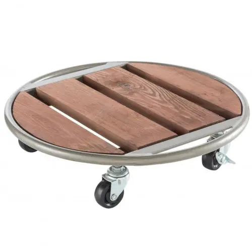 Support à roulettes bois et métal "Flora Roll Metal Wood" - 35 cm - NORTENE Marque