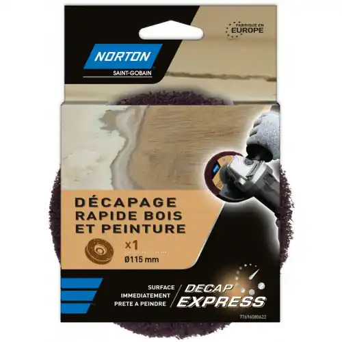 Prix Choc Disque décapant express NORTON, 115 mm, bois et vernis – NORTON