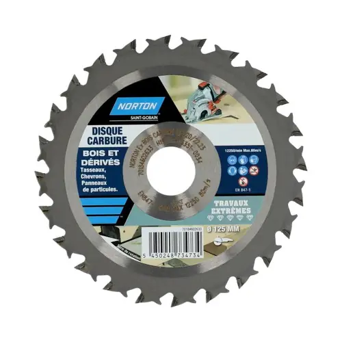 Meilleur Prix Disque extrême pour bois, Diam.125 x 22,23 mm – NORTON