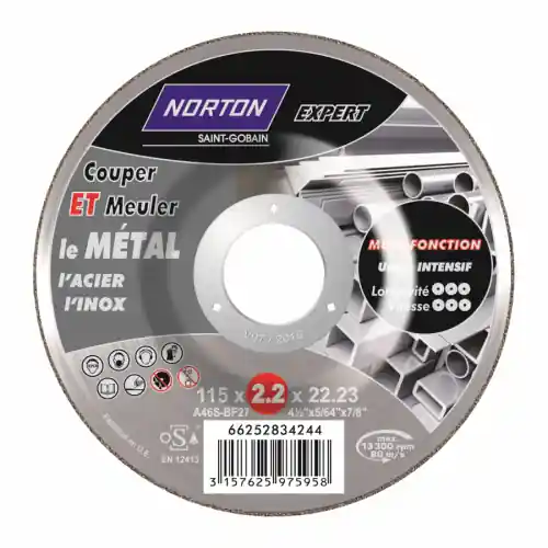 Haute Qualité Disque multifonction tronçonnage et ébarbage pour métal NORTON – NORTON