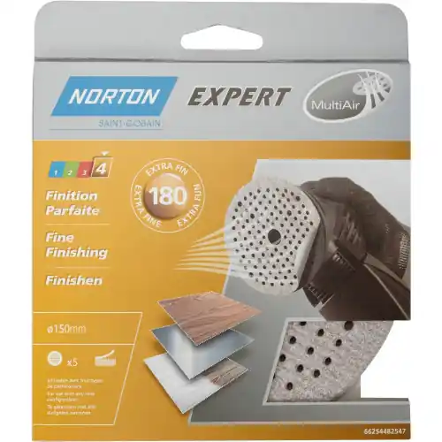 Lot De 5 Disques Abrasifs Norton, 150 Mm, Grains 180 – NORTON Prix Promo