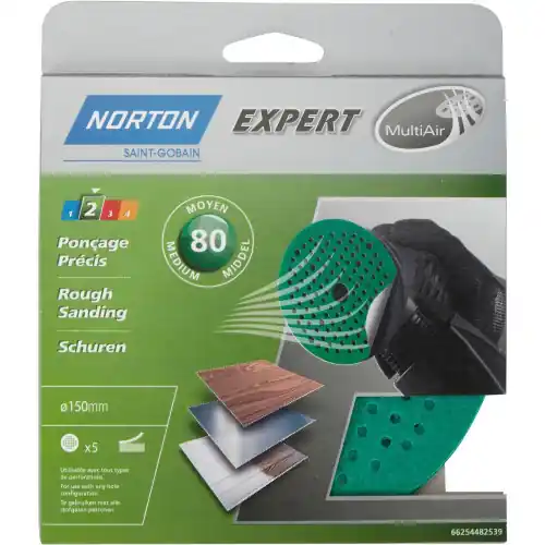 Affaire À Saisir Lot De 5 Disques Abrasifs Norton, 150 Mm, Grains 80 – NORTON