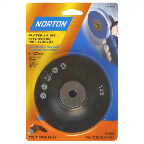 Plateau de ponçage Ø 125 mm pour meuleuse – NORTON Vente Directe