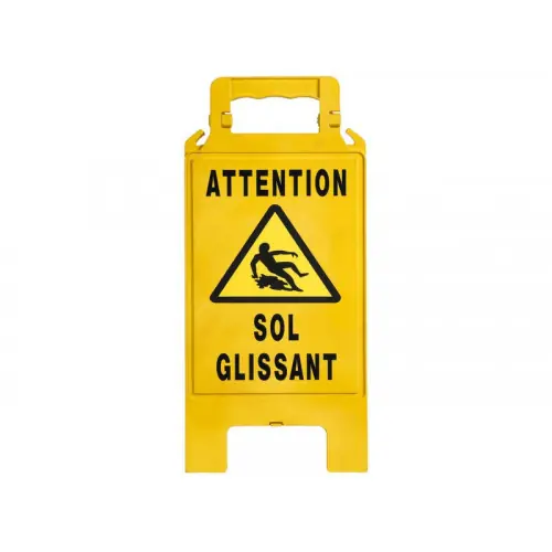 Chevalet Attention Sol Glissant En Polypropylène – Novap Haute Qualité
