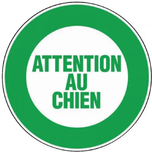 Disque plastique « Attention au chien » – Novap Prix Réduit