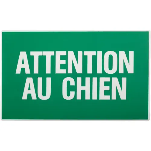 Plaque attention au chien en plastique – Novap Meilleure Vente