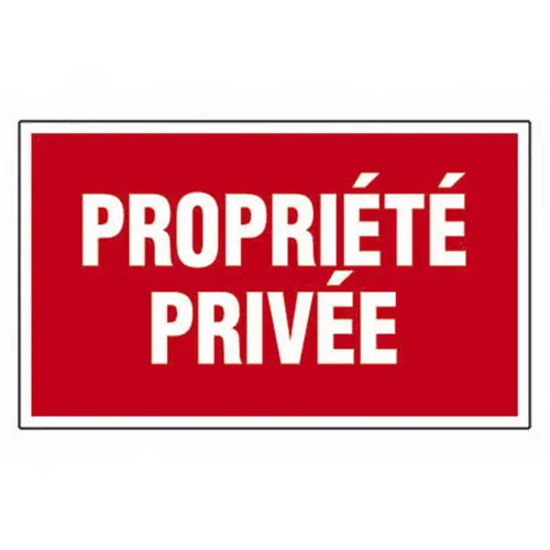 Solde Plaque propriété privée en plastique – Novap