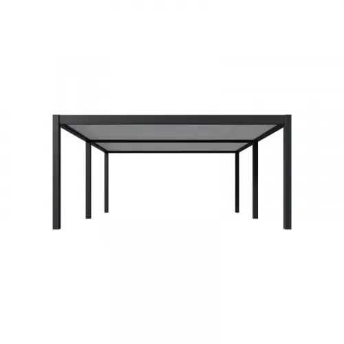 Prix Bas Carport double 6 x 5 m anthracite - toit étanche en acier galvanisé - Ombréa
