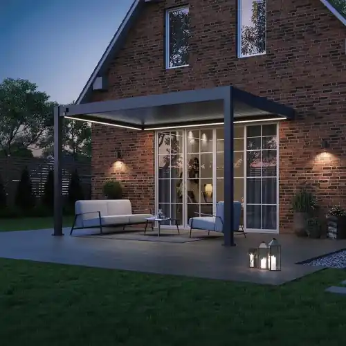 Kit LED pour pergola bioclimatique adossée 3 x 4 m - éclairage RVB connecté - Ombréa Pas Cher