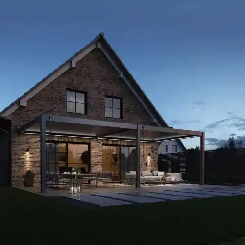 Kit LED pour pergola bioclimatique adossée 4 x 8 m – éclairage RVB avec télécommande – Ombréa Prix Bas