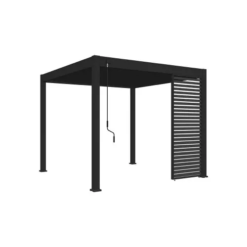 Panneau brise-vue ventelles horizontales 1M Ombréa - Anthracite - Ombréa Super Prix