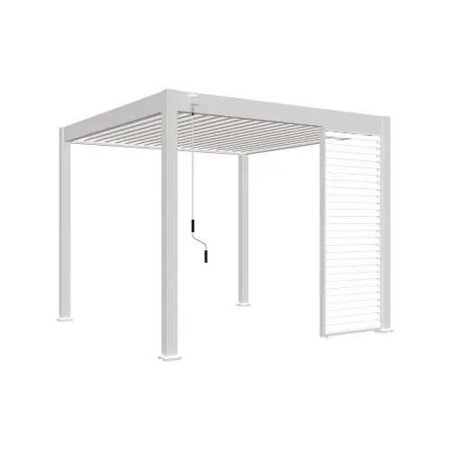 Offre Du Jour Panneau brise-vue ventelles horizontales 1M Ombréa - Blanc - Ombréa