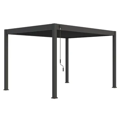 Pergola bioclimatique autoportante anthracite – 300 x 400 x H. 258 cm – Ombréa Certifié