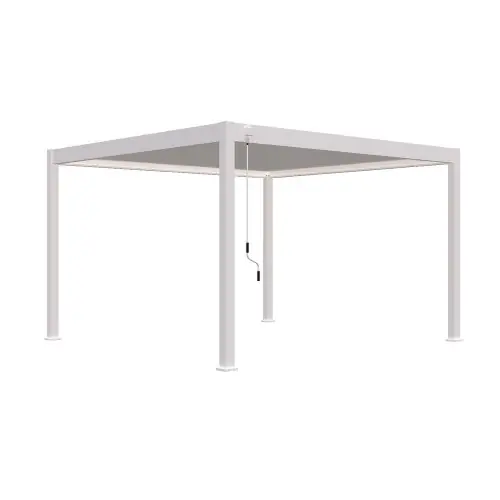 Pergola bioclimatique autoportante blanc – 400 x 400 x H. 258 cm – Ombréa Affaire À Saisir
