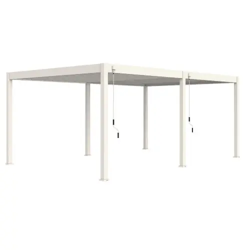 Commande En Gros Pergola bioclimatique autoportante blanc – 400 x 600 x H. 258 cm – Ombréa