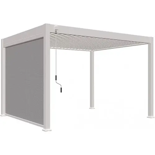 Store vertical motorisé pergola 279 cm – aluminium textilène – blanc – Ombréa Dernière Chance