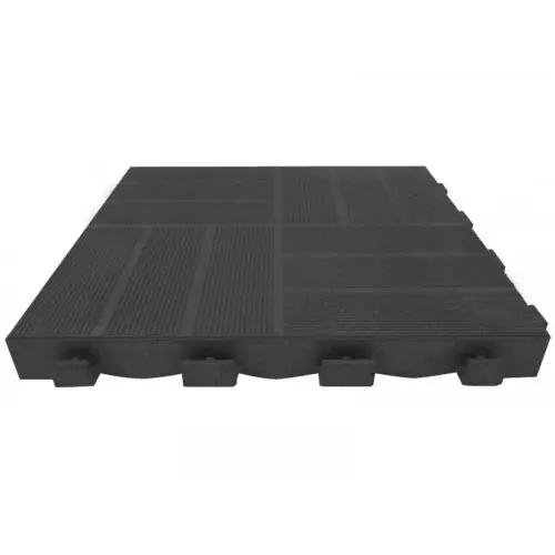 Dalle clipsable composite mixtile, anthracite – L. 41.5 x L. 41.5 cm x Ep. 45 mm – ONEK Nouvelle Collection