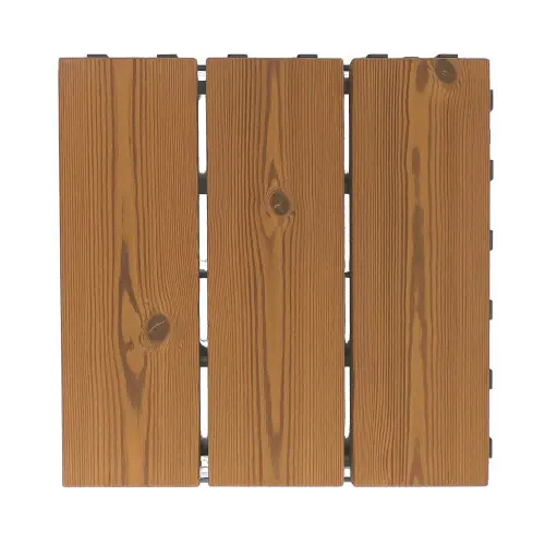 Dalles clips bois smartdeck, pin SCANDI thermotraite, L. 30 x l. 30 cm Ep. 29mm – ONEK Pas Cher