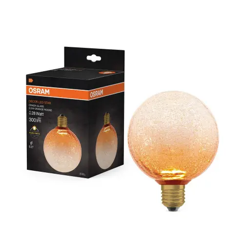 Ampoule led décorative globe E27, 300lm , orange, OSRAM – OSRAM Produit De Marque