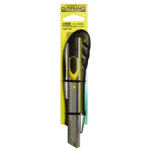 Cutter 18 mm sécurité 2 en 1 - OUTIFRANCE Offre Du Jour