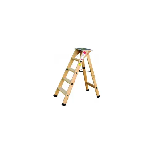 Escabeau bois professionnel 5 marches + tablette – OUTIFRANCE Réduction