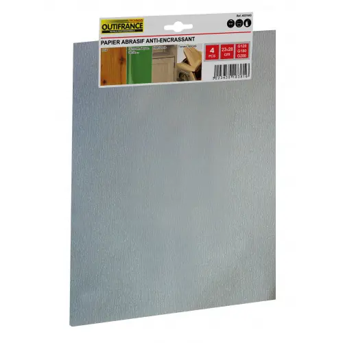 Meilleur Prix Papier anti-encrassant 23x28 cm gr.180 - Lot de 4 feuilles - OUTIFRANCE