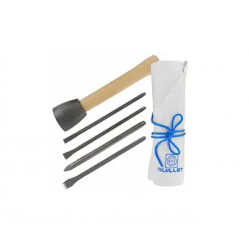 Trousse 5 outils de sculpture sur pierre tendre - Guillet - Made in France - OUTIFRANCE Promotion