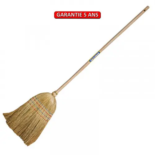 Commander Vite Balai en paille de sorgho 5 fils - Emmanché droit 110 - Longueur totale 1,40 m - PERRIN